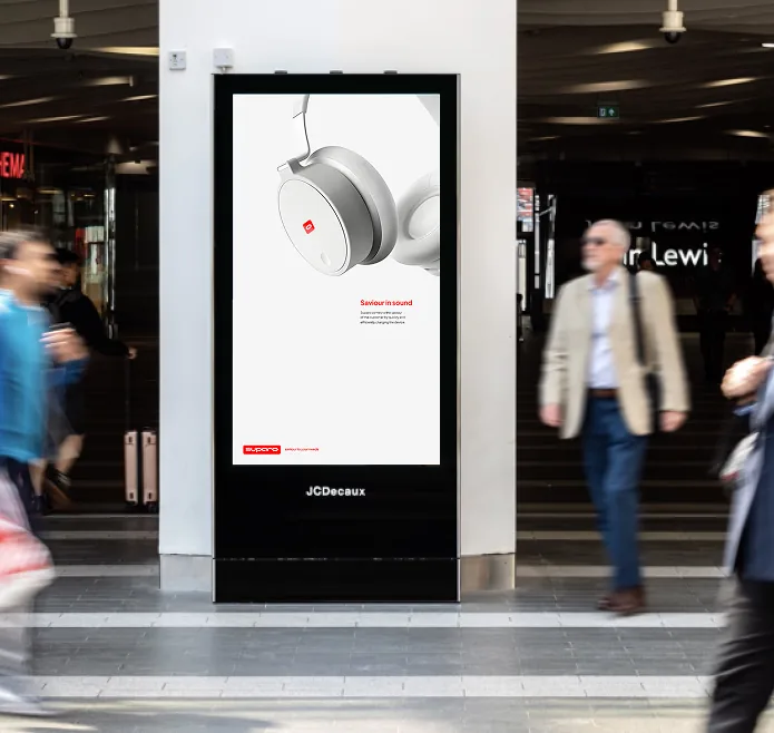 Brand campaign on a city display